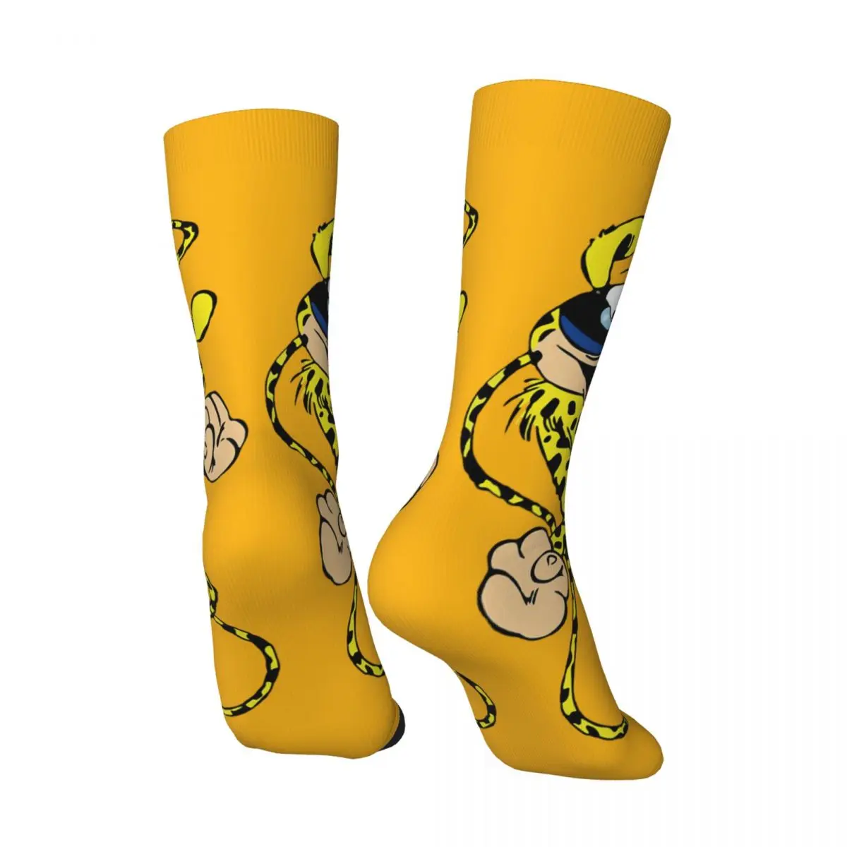 Hip Hop Marsupilami Spring With Ear In Hand Crazy  compression Socks Unisex Gaston Lagaffe Comics Harajuku Printed Crew Sock