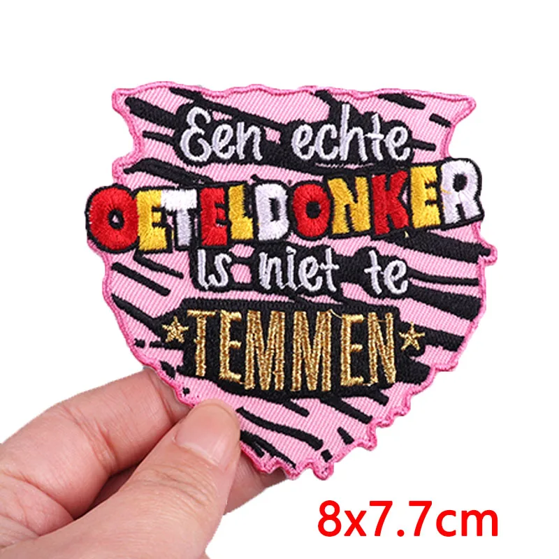 2025 New Netherland Oeteldonk Emblem Iron On Patches For Clothes Oeteldonk Carnival Frog Embroidery Patches For Clothing Sticker