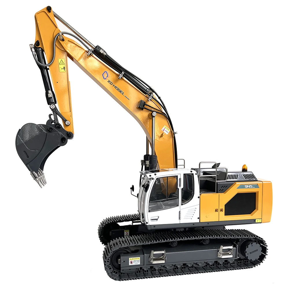 945 RC Excavator 1/14 Hydraulic RC Excavator Metal Model Engineering Machinery with Lighting System Adult Remote Control Car Toy
