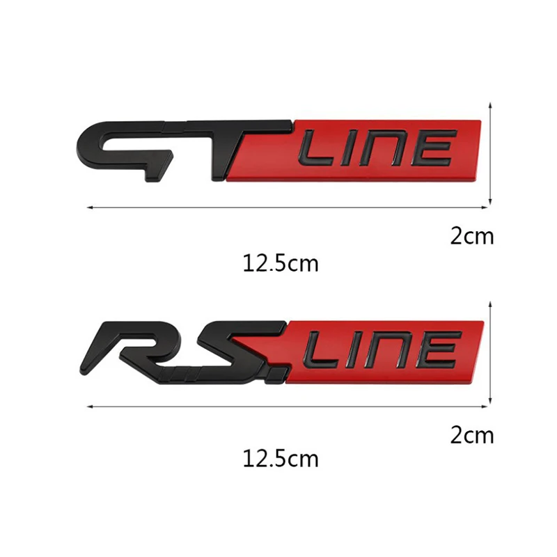 Car Metal GT RS Line Badge Emblem Decals Sticker For Renault Logan Clio Megane 2 3 4 Captur Koleos Espace Twingo Duster Kadjar