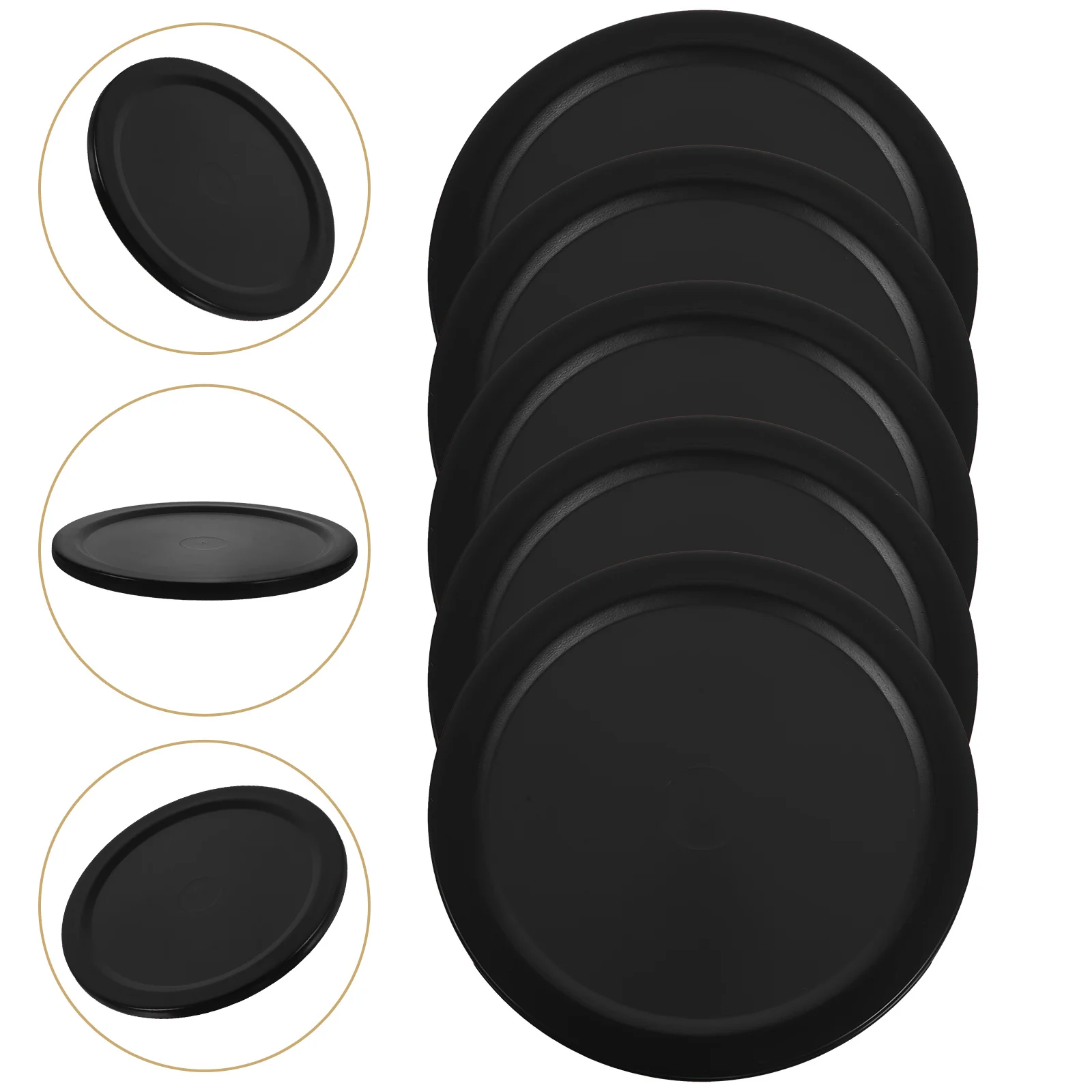 

5 Pcs Hockey Accessories Indoor Pucks Supplies Table Plastic Equipment Replacement Round