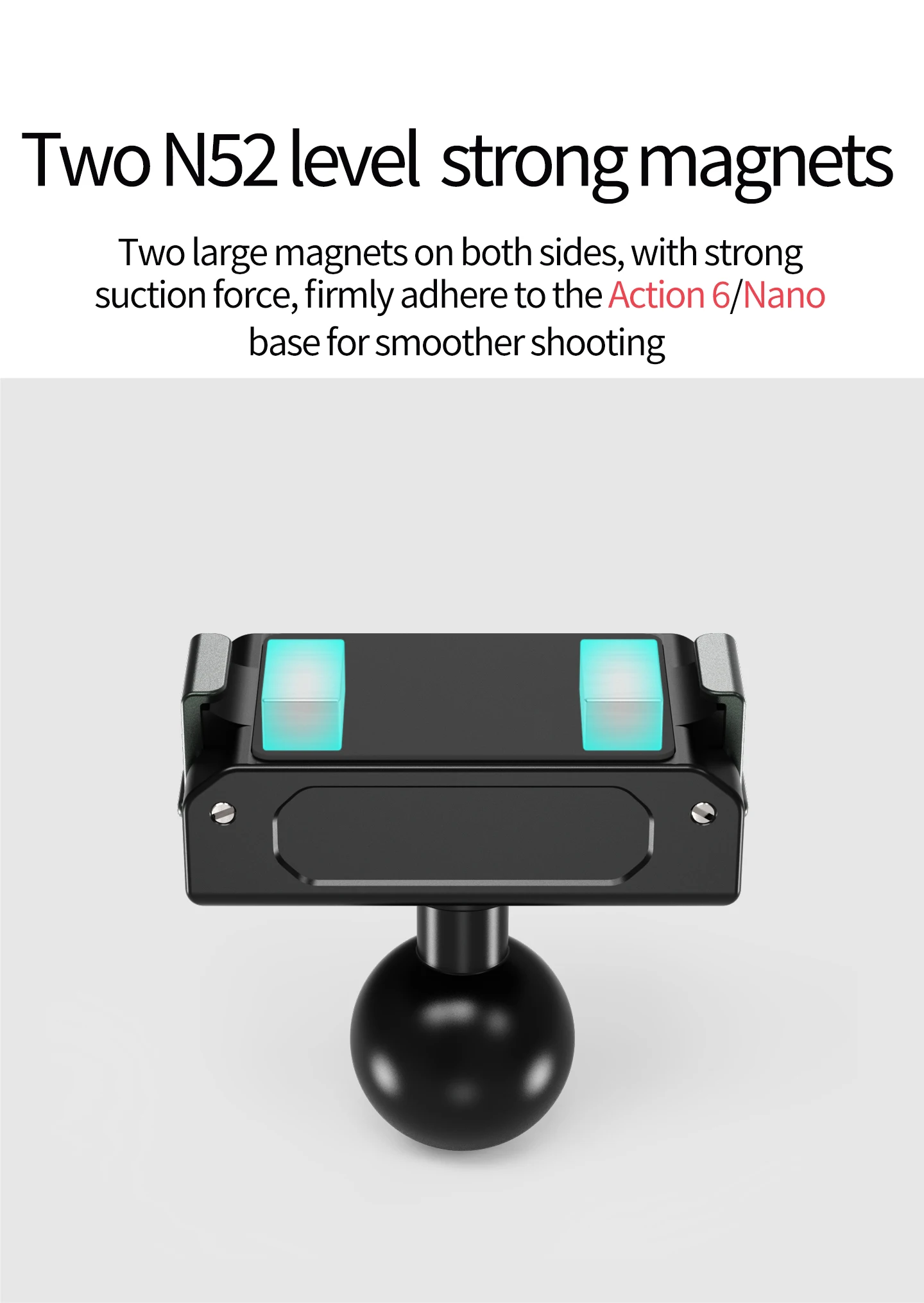 360 drehbarer Stativadapter, magnetische Halterung für DJI Osmo Nano Action 6, Kamera, POV, Vlog, Selfie-Stick, Helm, Schnellwechselhalterung – Detail 35