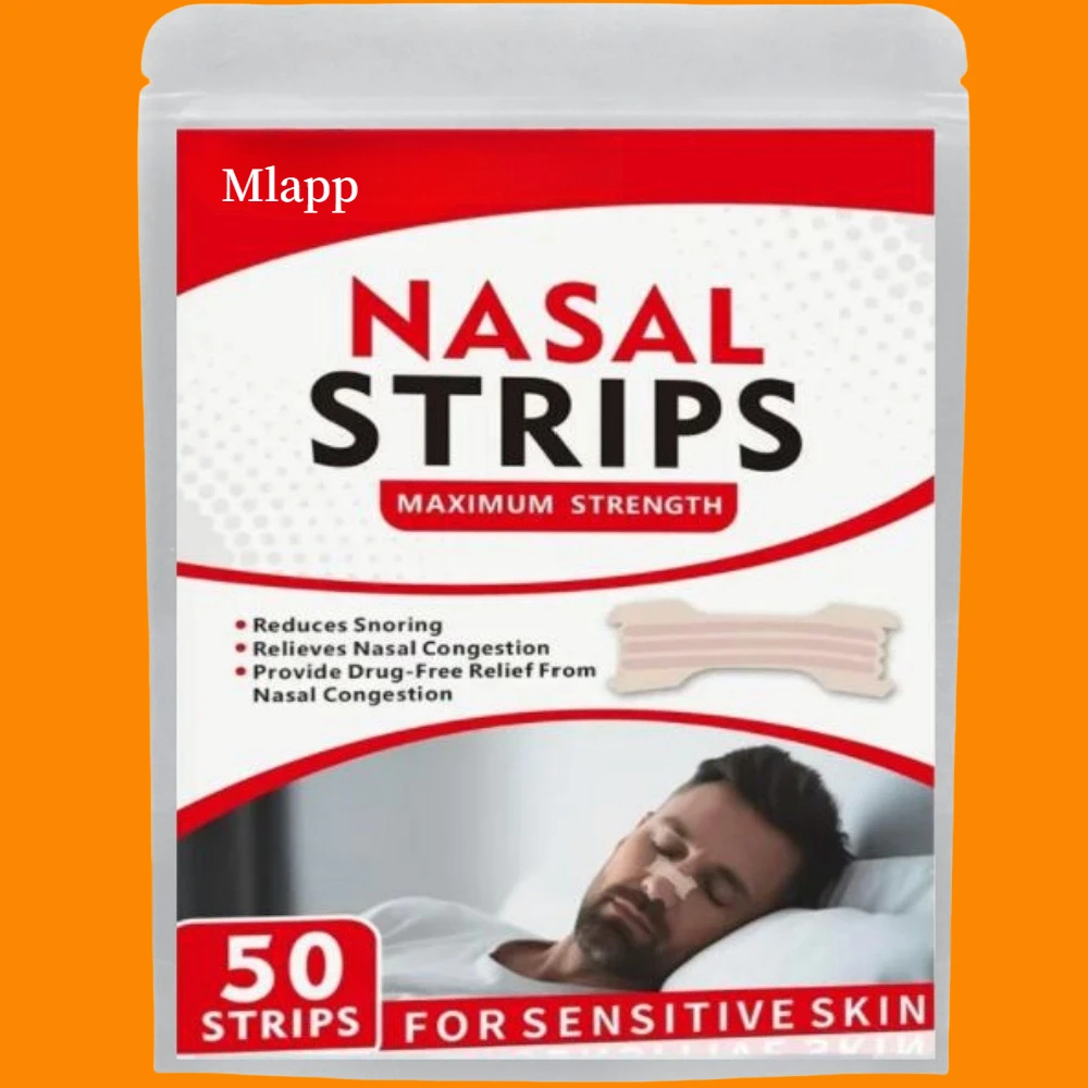 50 Strips Nasal Strips for Snoring and Breathing, Extra Strength Help Stop Snoring and Instant Nasal Congestion Relief