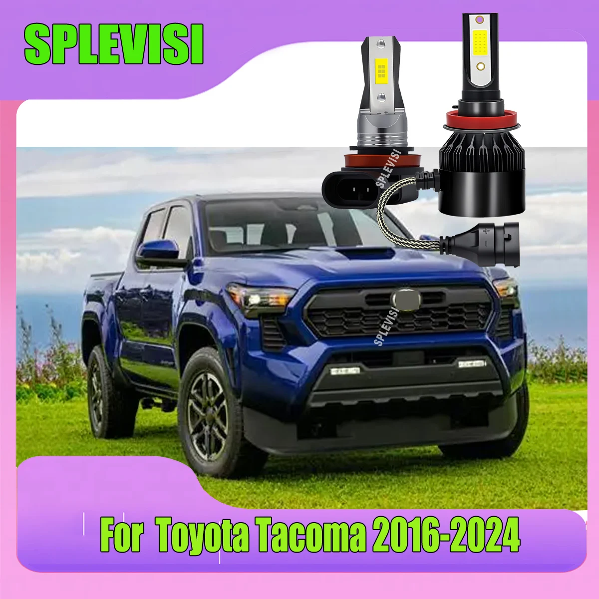 Discover the Difference with LED 60W Headlight High Low Fog Light For Toyota Tacoma 2016 2017 2018 2019 2020 2021 2022 2023 2024