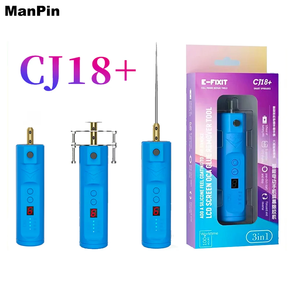 CJ18+ LCD Screen OCA Glue Remover Cleaning Tool Bezel Frame Cutting For iPhone Samsung Display Glass Repair Build-in Battery