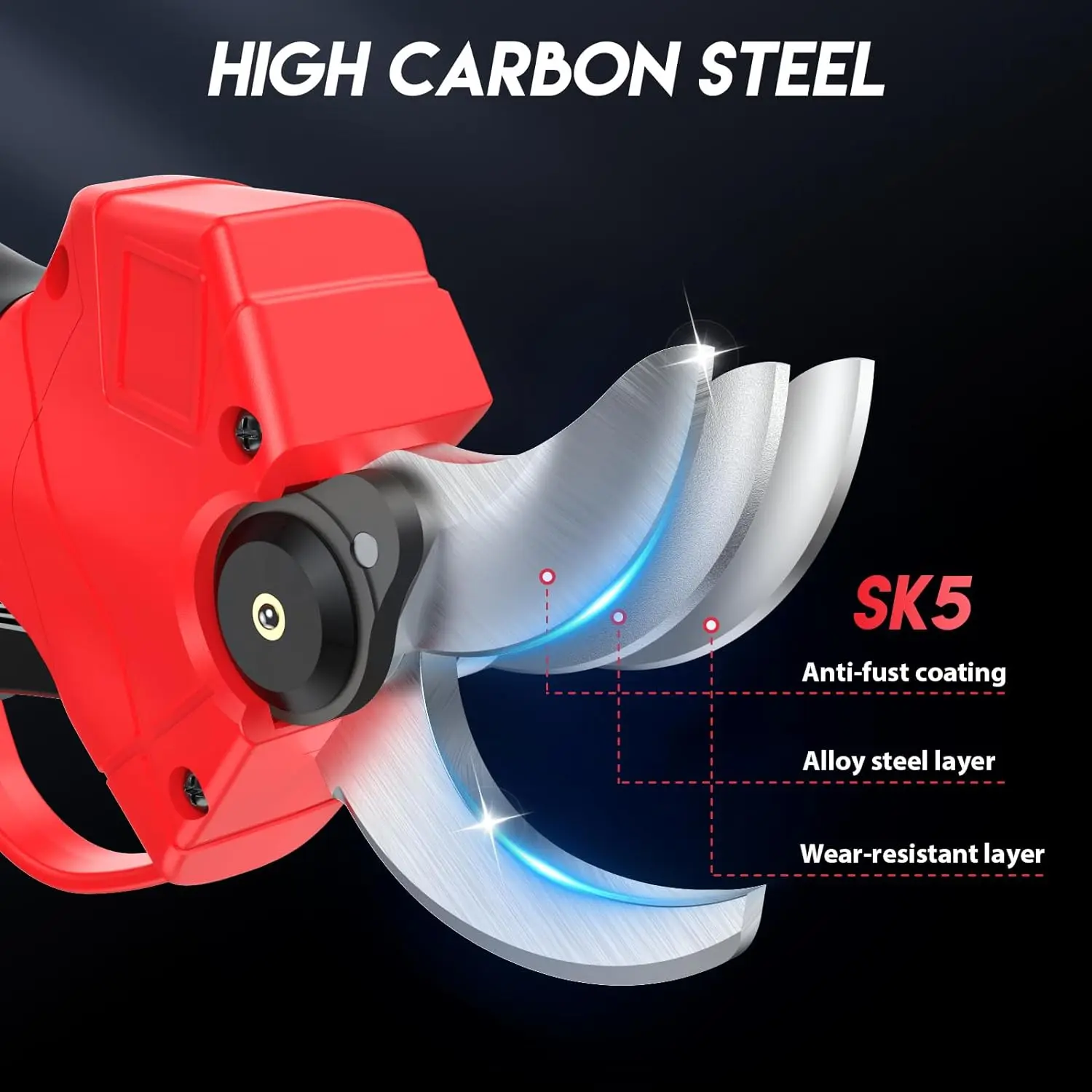 Rechargeable Pruner Cordless Battery Powered Electric Pruning Power Shear  Fruit Tree‘s Scissors