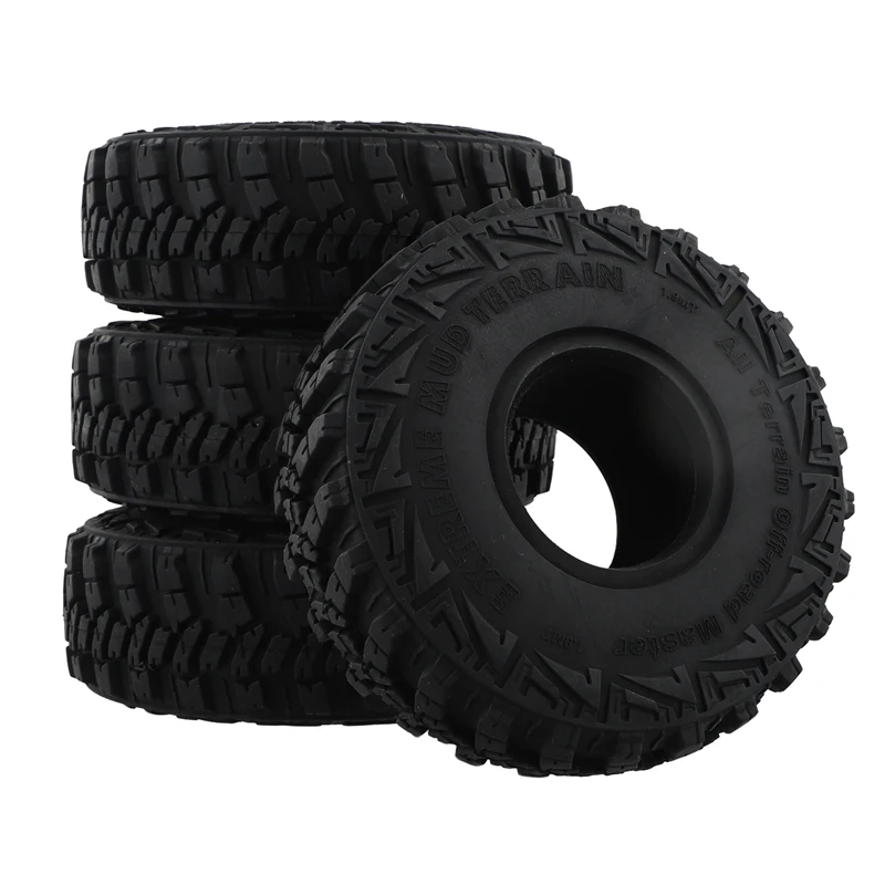 4Pcs 120X44mm Soft Rubber Tyre 1.9Inch Wheel Rock Terrain Tire For 1/10 RC Crawler Car TRX-4 Axial SCX10 90046