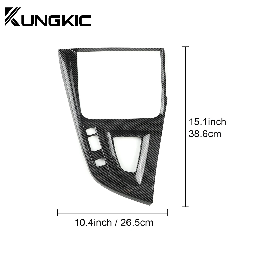 Gear Shift Multimedia Panel Interior Decor Trim Sticker For BMW 3 4 Series 3GT F30 F31 F32 F34 F36 LHD ABS Carbon Fiber Texture