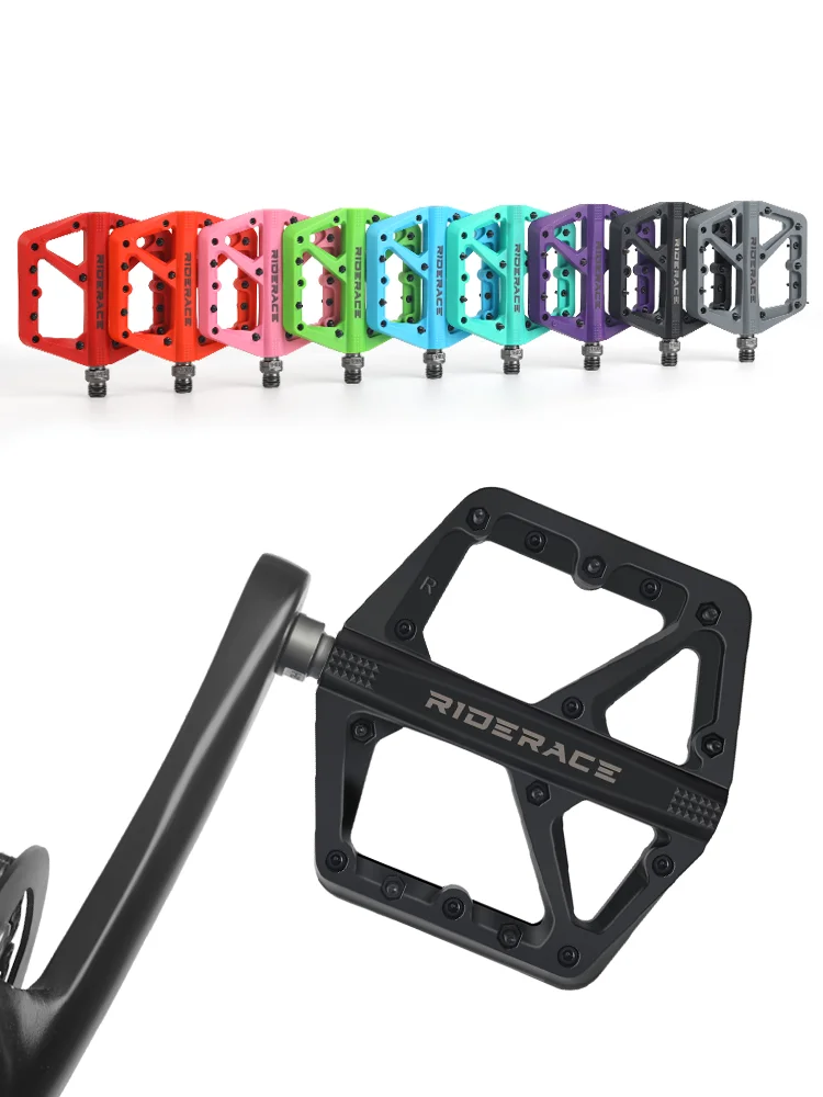 AliExpress riderace RIDERACE Bicycle Pedals Nylon Seal Bearings Ultralight Road BMX MTB Mountain Bike Pedal Flat Platform Anti Slip Cycling Parts