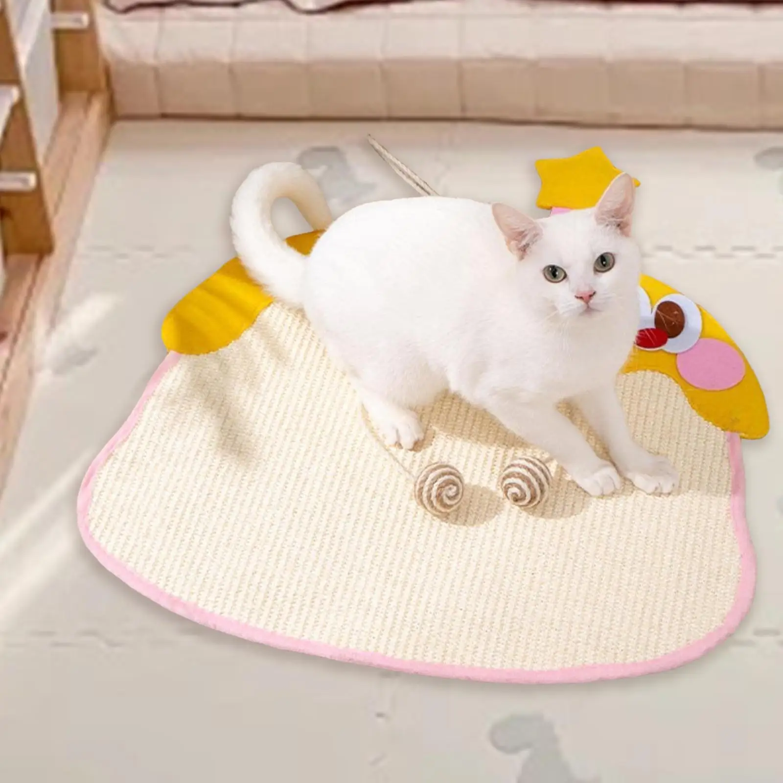 

Hanging Cat Scratcher Scratching Pad Anti Slip Easy to Maintain Felt Cloth Sisal Rug Pet Supplies Portable Cat Bed Wall Mount