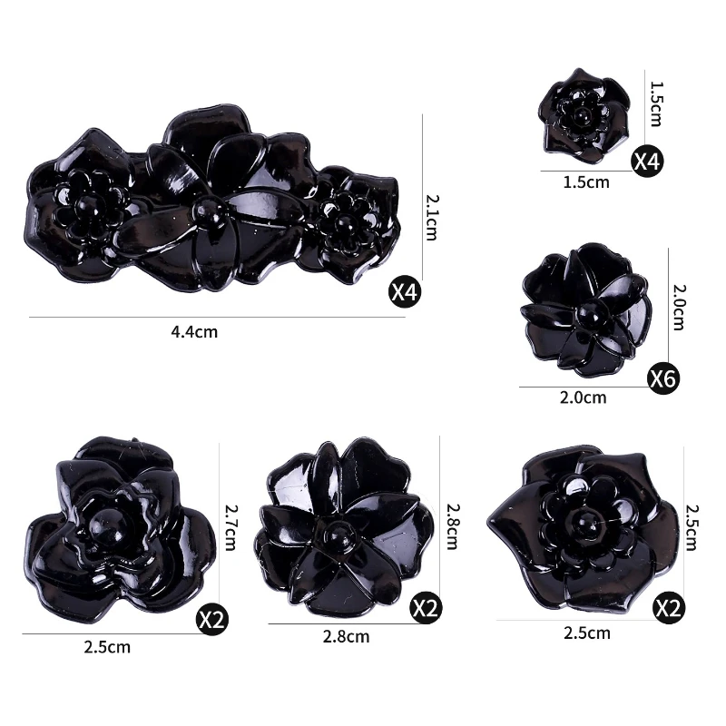 20PCS DIY Crystal Flower Set for Cave Shoes Cute Detachable Shoe Accessories Ins Style Flower Decorations for Footwear