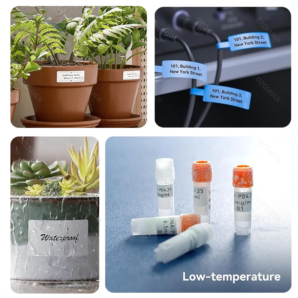 10Rolls Original Niimbot M2 Cable Label Sticker Self-adhesive Waterproof Price Name Tag Thermal Paper Rolls Long-term Storage