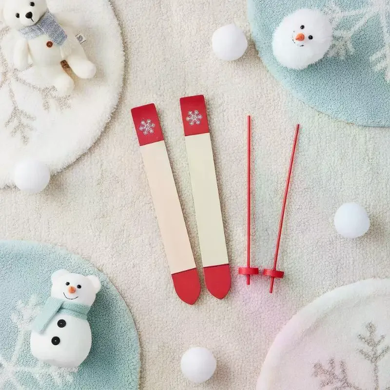 

Christmas Scenery Decor Dollhouse Toy, 1/12 Mini Wooden Sled Model Pretend Play Accessory