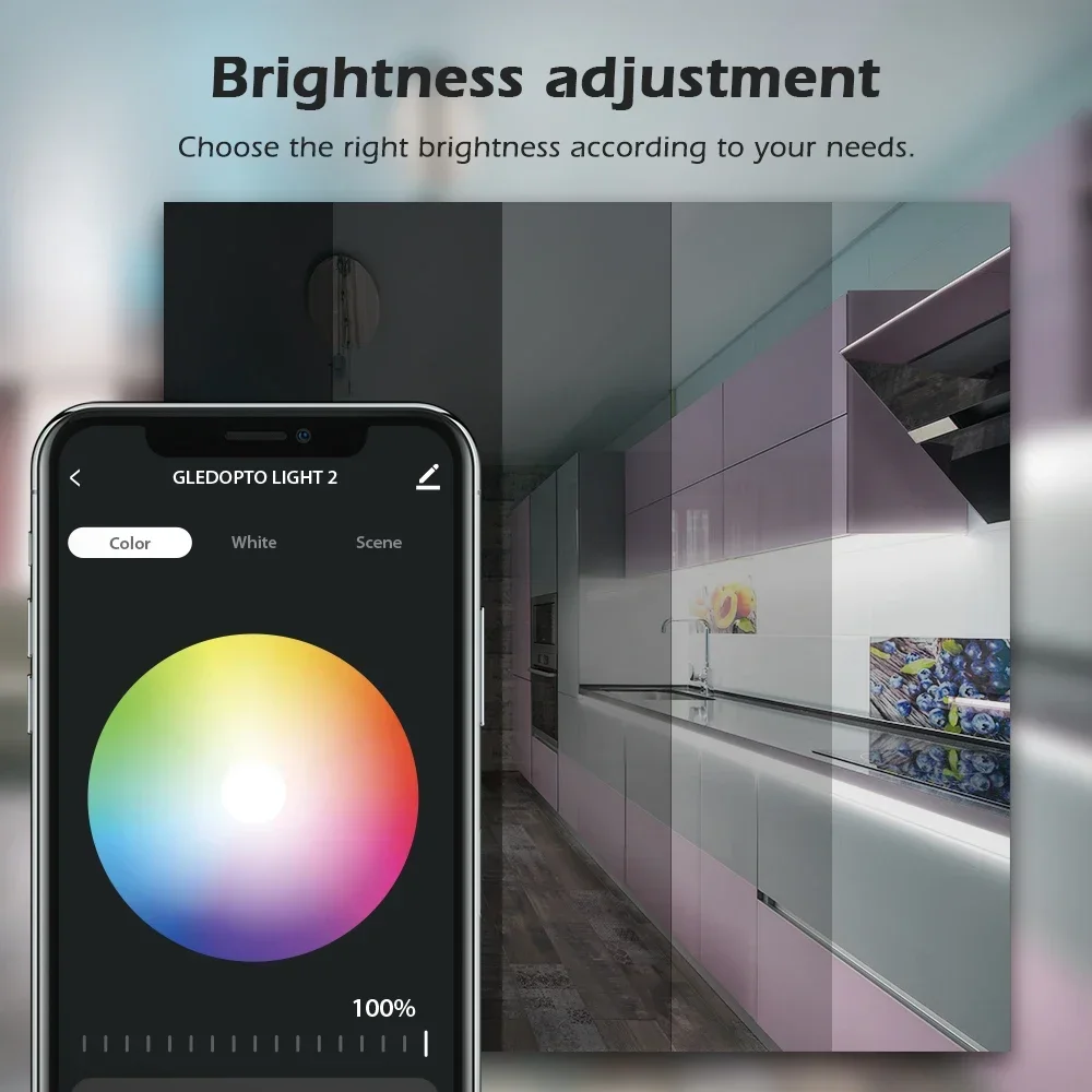 Gledopto RGBCCT Zigbee WiFi LED Strip Controller tuya APP Dimmer Work with Smart Life App WiFi Alexa Amazon Voice Control