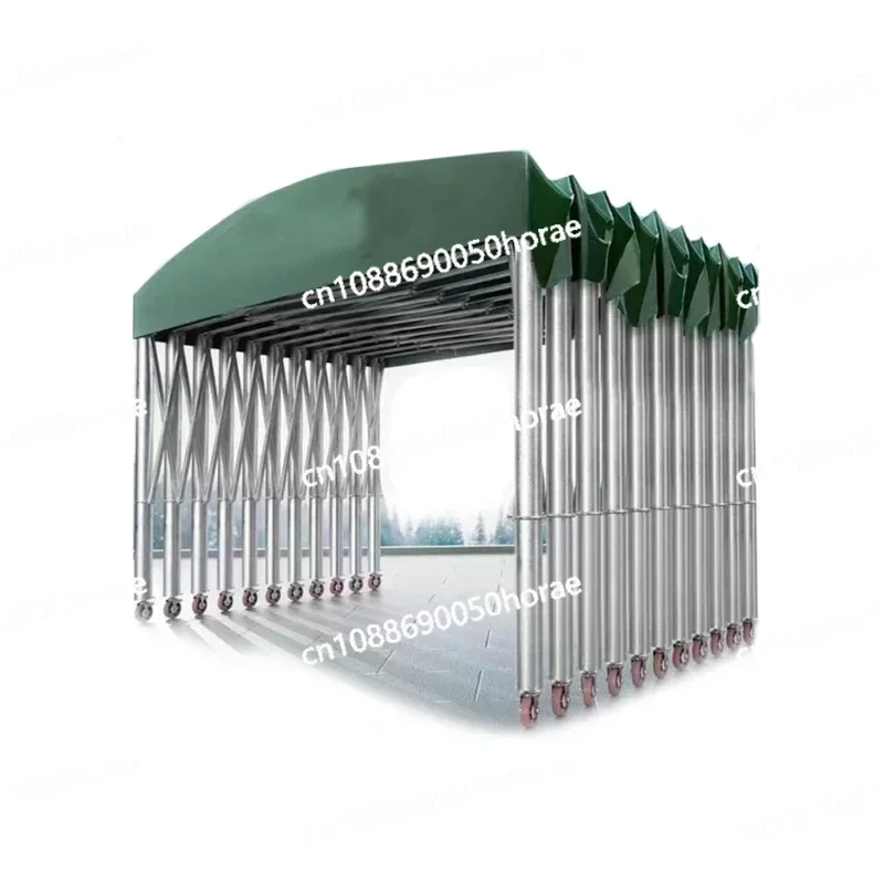 Movable Push-pull Event Sliding Sunshade Canopy, Outdoor Large Warehouse Storage Shelter Tent