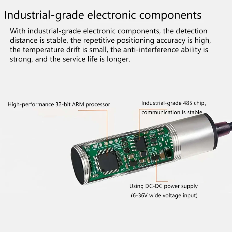 Industrial 485 enhanced infrared laser liquid level displacement distance sensor ultrasonic ranging module