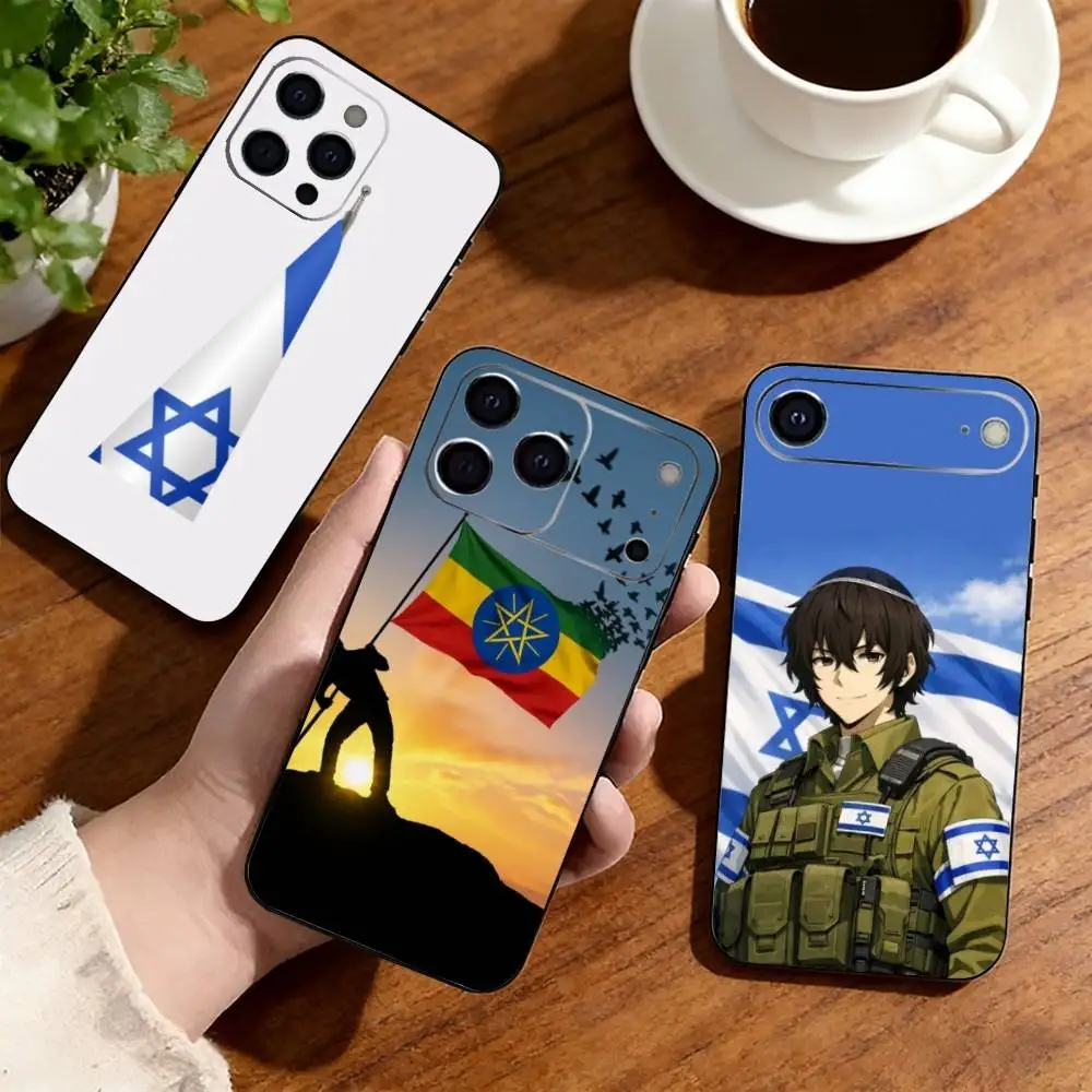 Flag of Israel Phone Case For iPhone17,16,15,14,13,12,11 Plus,Pro Others Soft Black Cover