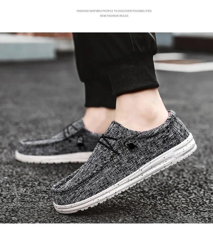 Männer 2024 neue Freizeit Turnschuhe Frühling Sommer atmungsaktive leichte Outdoor-Segeltuchs chuhe große Herren schuhe Walking Loafers – Detail 14