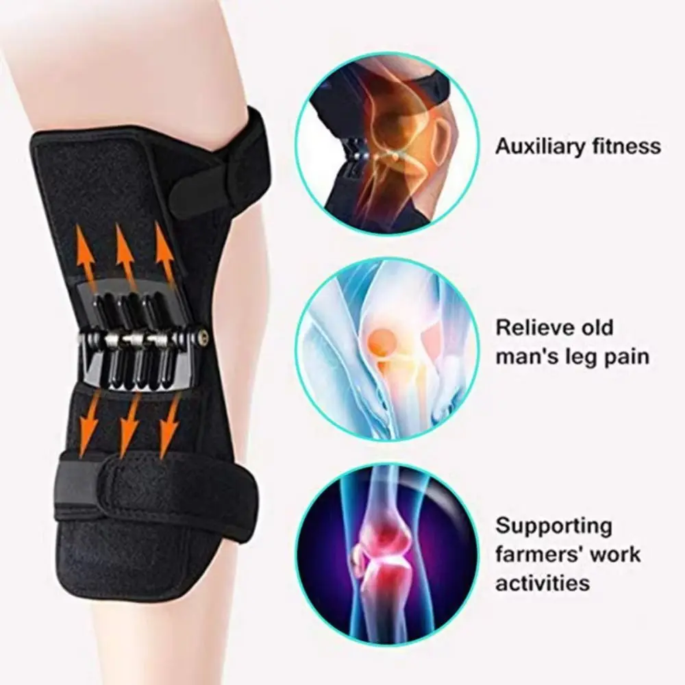 1/2PCS Rebound Spring Knee Protection Boosters Non-Slip Breathable Support Knee Pads Fixed Booster Knee Protector Leg Protection