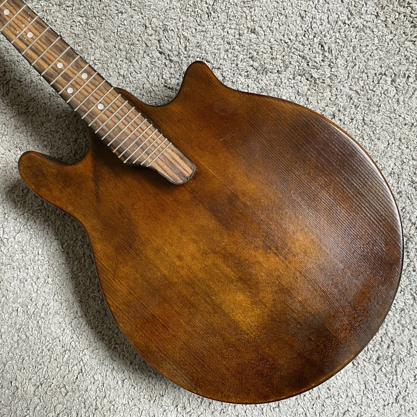 K401  Korean All Solid Mandolin Solid Spruce Canadian Maple Stain Unfinished DIY Blank Mandolin