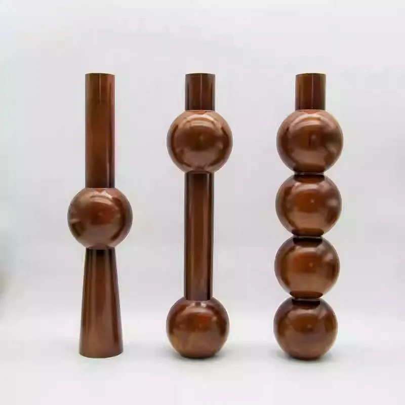 Modern Solid Wood Table Legs Geometric Sphere Furniture Support DIY Furniture Legs Round Bar Base Creative Coffee Table Stand