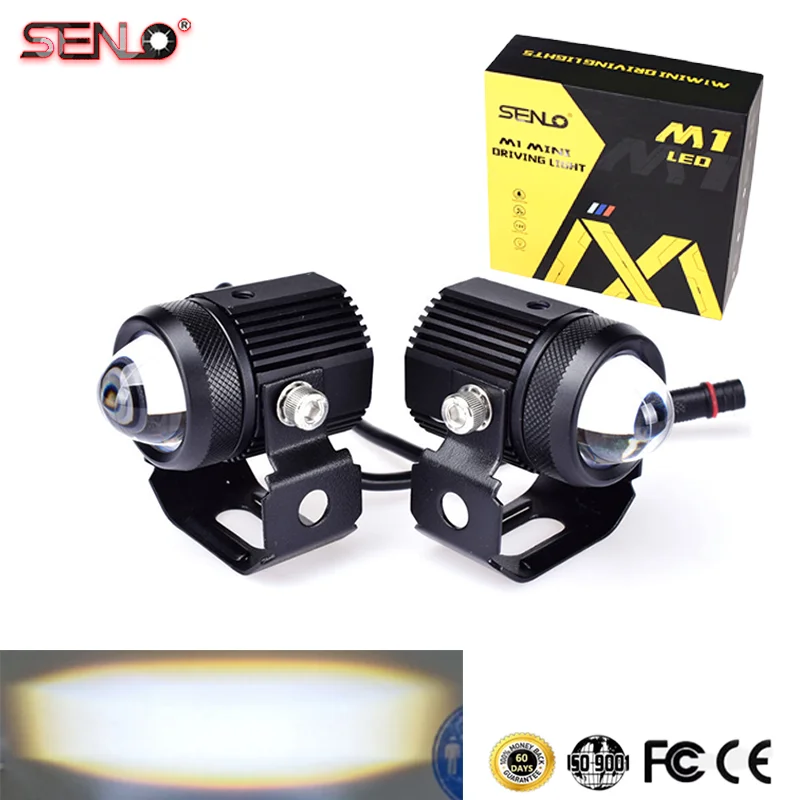 Auxiliary Spotlight Lamp Moto Fog light Accessories Motorcycle Mini Driving Light Headlight 12V Universal Dual Color ATV Scooter