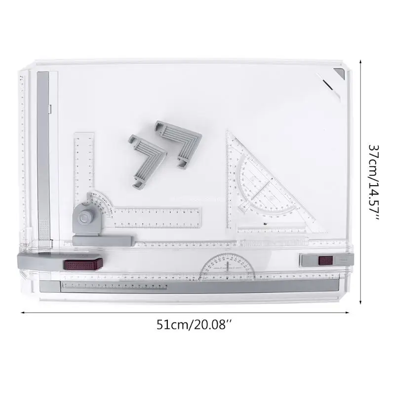 A3 37x51cm Multi-function Drawing Board Tool Drawing Board Adjustable Parallel With Clear Rule Graphic Angle Measurement