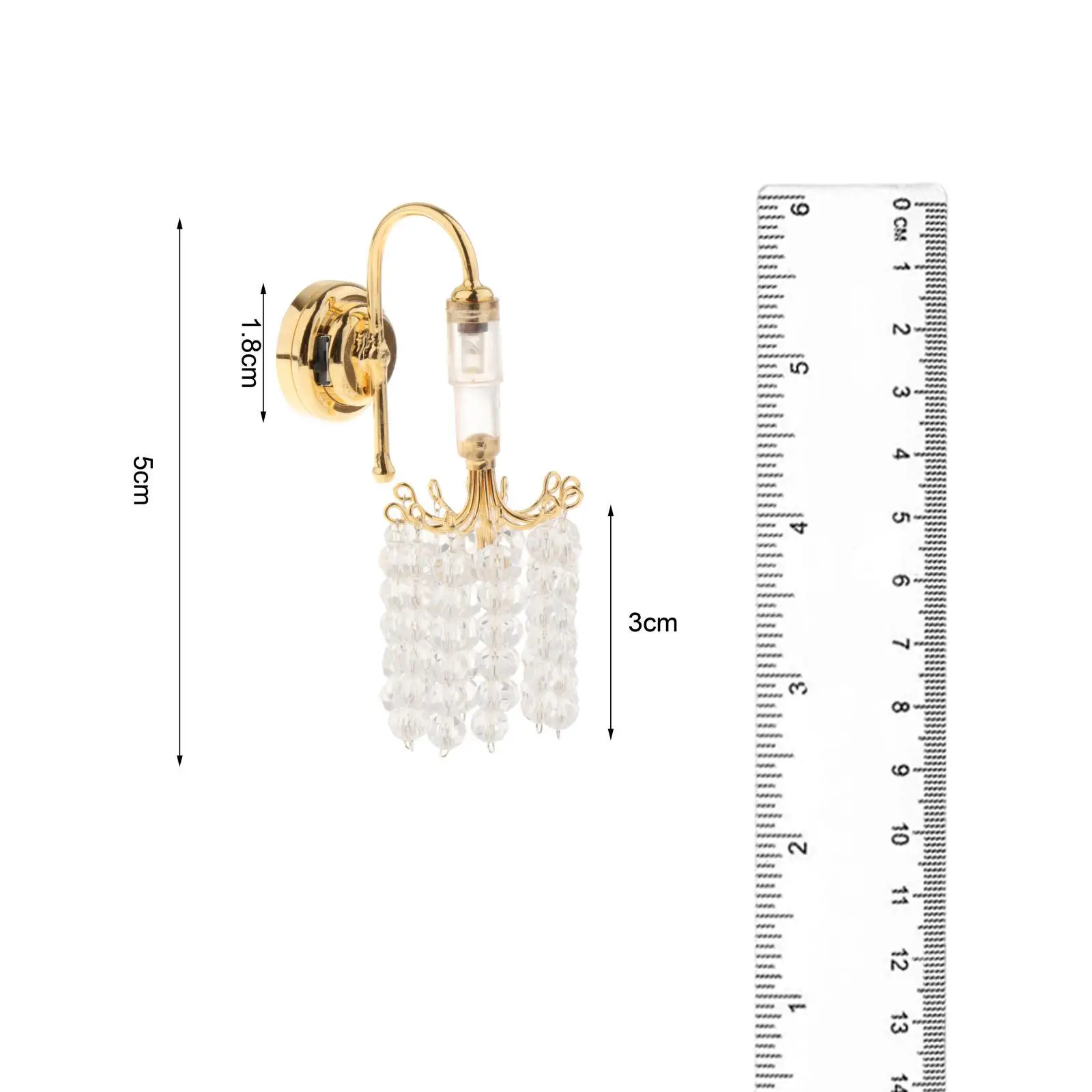 

Миниатюрный настенный светодиодный светильник для кукольного домика 1/12, имитационная модель, мебельные украшения для прихожих, кухонь, садов, гостиных, спален