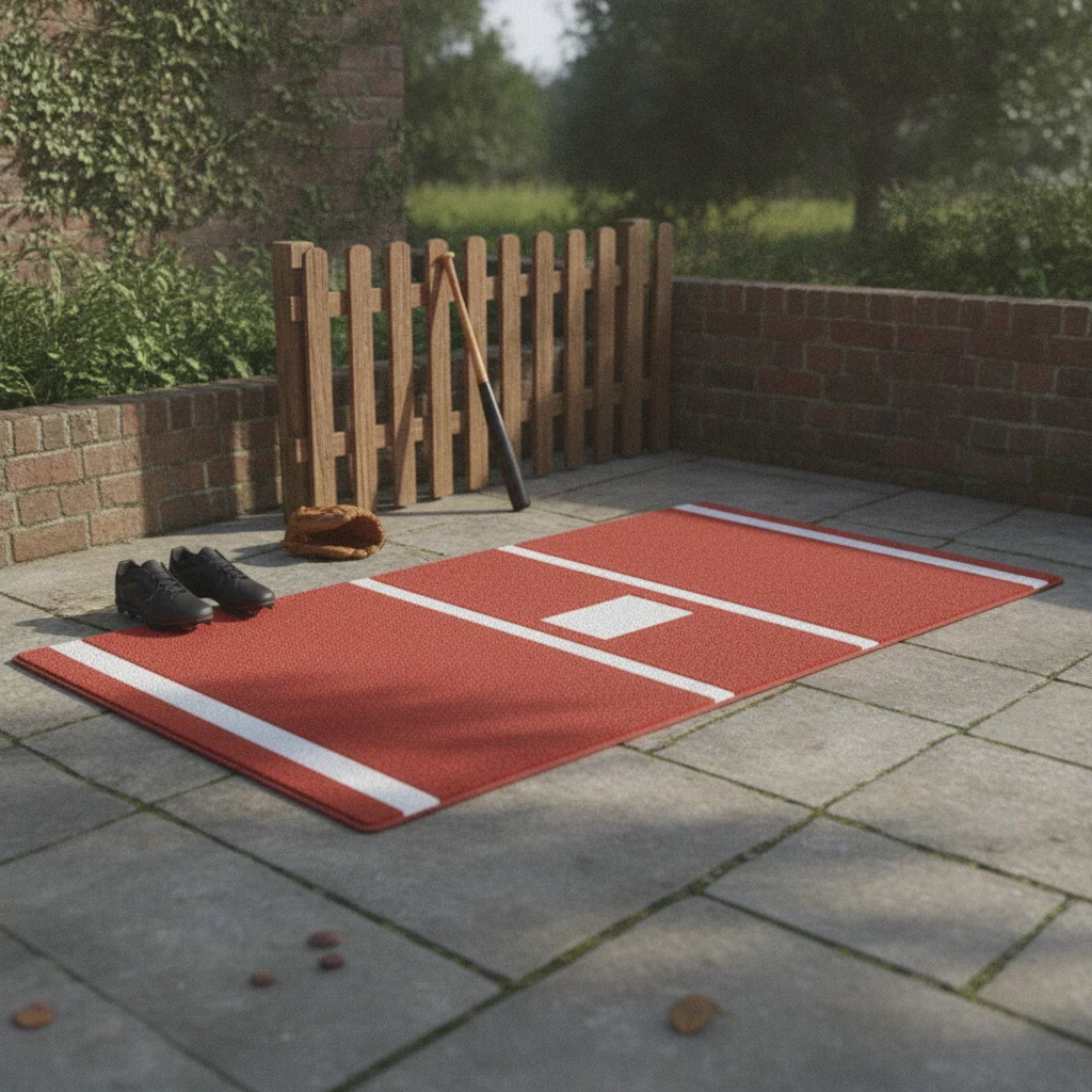 Baseball Mat with Base Plate Roll-up Baseball Base Practice Mat Heavy-Duty Easy to Clean for Softball Players, Backyard