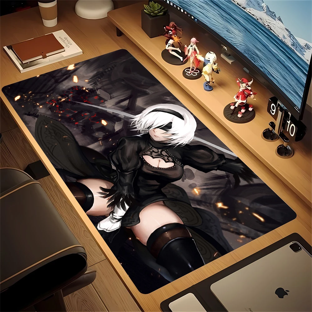 2B Nier Automata Anime Girl Gaming Mouse Pad Large Games Mousepad For PC Gamer Desktop Decoration Office Mouse Mat Deskmat Rug