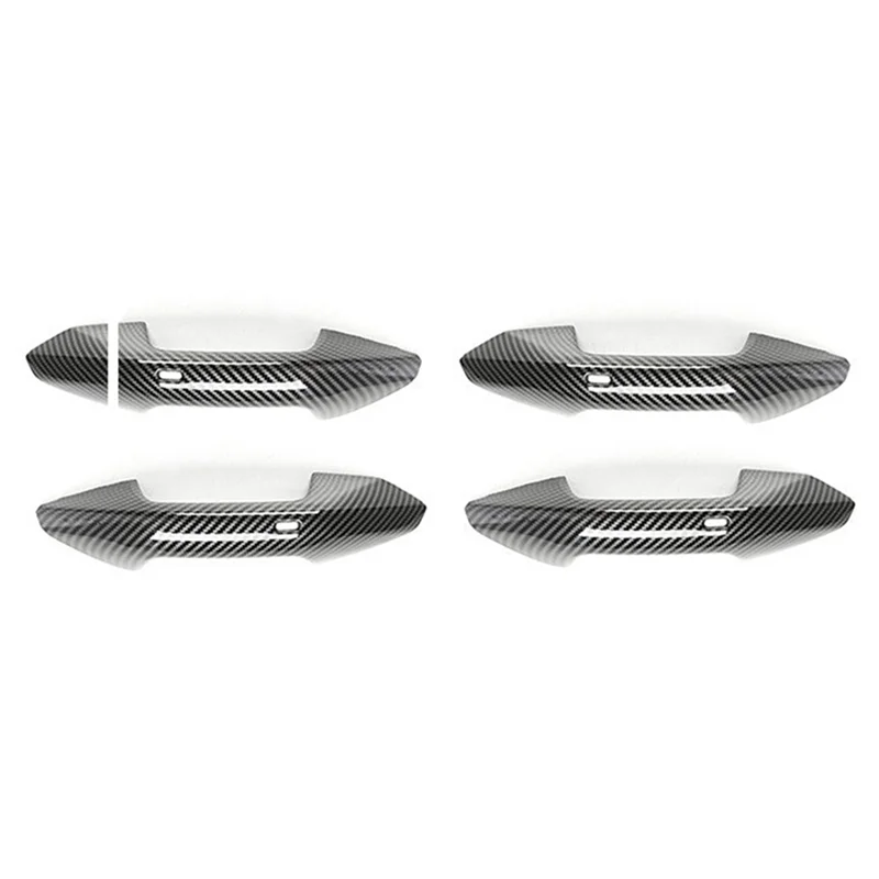 1 Set Carbon Fiber ABS External Door Handle Cover For A3 A3L 2021 2022 Car Door Handle Cover Trim Parts Accessories