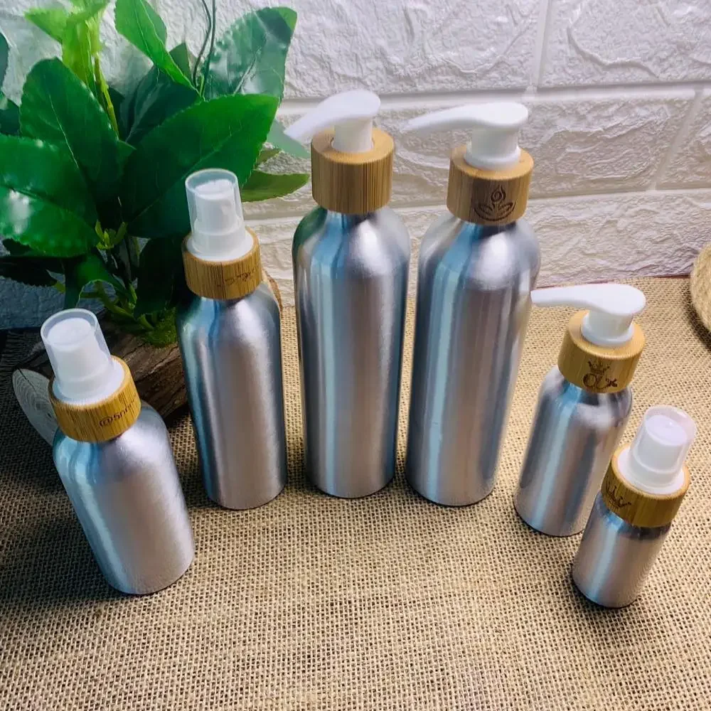 

aluminum liquid soap pump bottle aluminium shampoo bottles refillable perfume spray perfume bottle cosmetic tools for travel