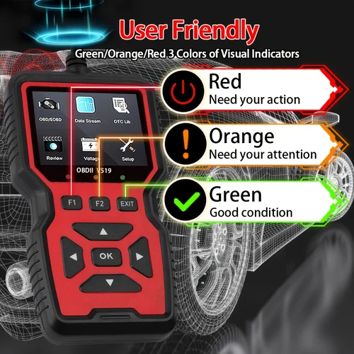 Imagen 2 del producto Escáner de Diagnóstico Profesional OBD2, Alimentado por USB, Detector de Fallas del Motor, Lector de Códigos, Probador de Batería, Estado de Preparación I/M, Borrador de Códigos, Compatible con 10 Idiomas, Apto para Todos los Vehículos con Protocolo OBD II desde 1996, Batería No Incluida, Vendido en 5 Unidades, Vendedor: Iec