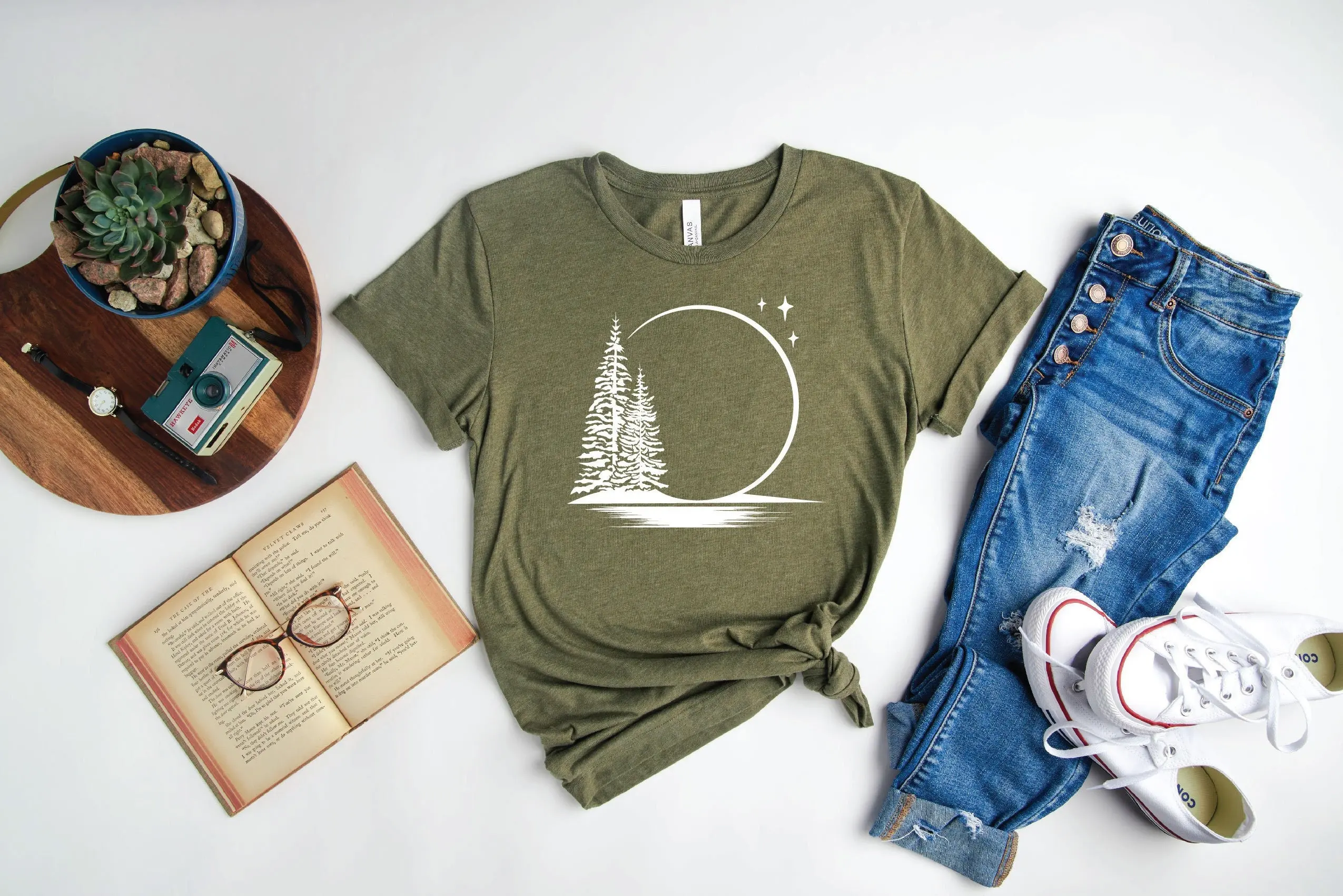 Coniferous Tree T Shirt Pine Nature Lover Camping Crew Adventure Lover'S Outdoor