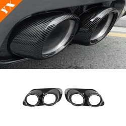For Changan UNIK UNI-K Accessories 2021-2024 Carbon Car Cover Muffler Exterior Back Pipe Dedicate Exhaust Tip Tail Outlet Parts