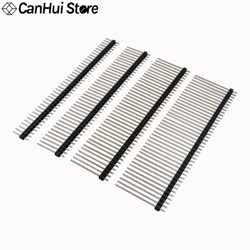 10pcs 2.54mm Pitch Single Row Breakable Male Header Needle Height Long 11 13 15 17 19 21 25 30mm 1*40P Strip Pinheader Connector