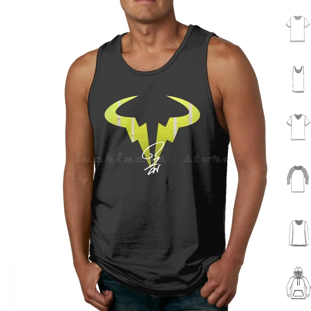 Camisetas sin mangas con logo de Rafael Nadal, de algodón estampado, Rafael Nadal, Logo de Rafael Nadal, Rafa, Para Rafael Nadal, Nadal Tenis, Rafael