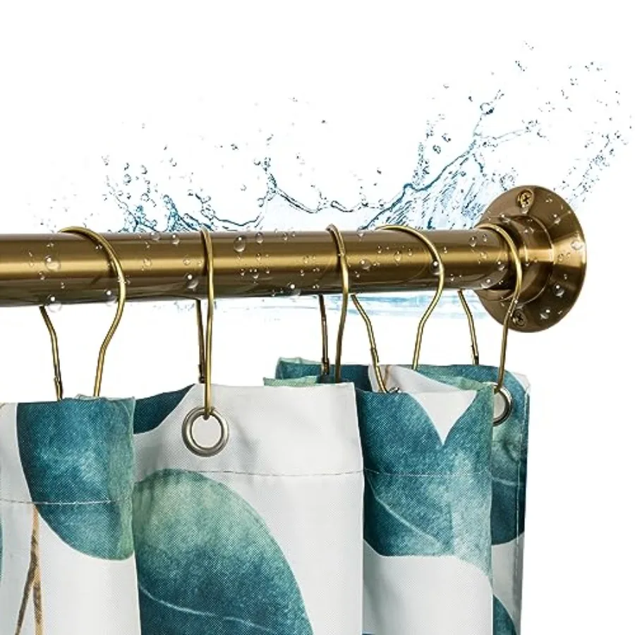 

60" Heavy Du Straight Shower Rod Wi Shower Rod Flange Permanent Mount Shower Curin Rod Wi Scrs Brket Never t SinleSteel ow Curi