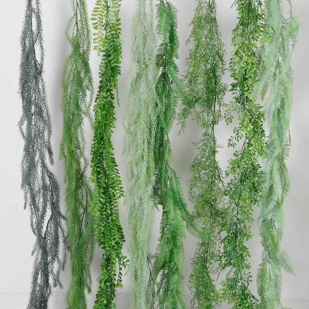 Realistic Realistic Look Artificial Plant Vine Extra Long Hanging Design Fake Ivy Plant Green Color Faux Leaf Vine Indoor Decor