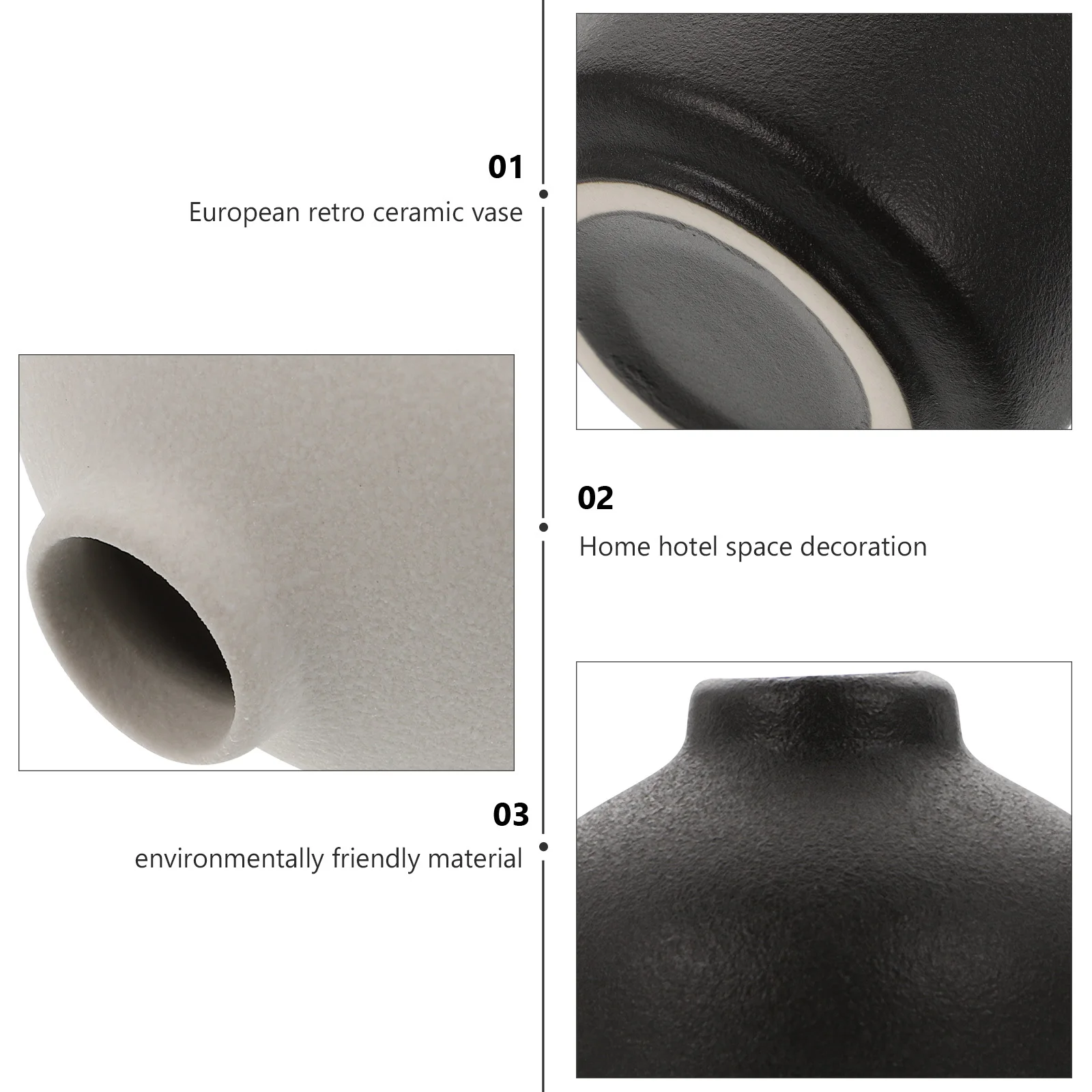 

2Pcs Retro Ceramic Vases Mediterranean Style Simple Matte Finish Decorative Flower Pots for Home Office Room Decor Dried Floral