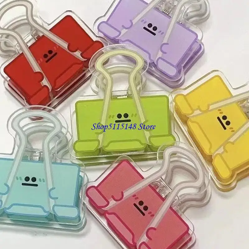 

F3MA Cartoon Big Eye Acrylic Paper Clip for Food Bag Photo File Receipt Drawing Board