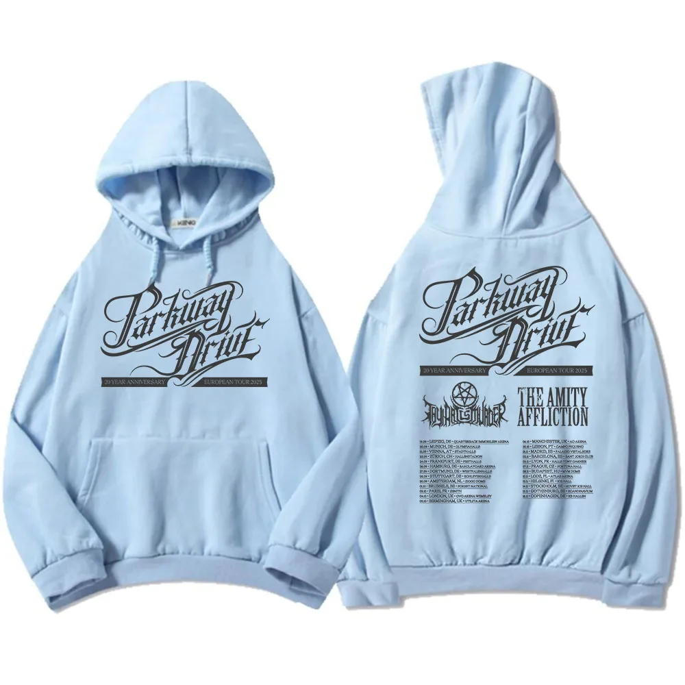 Parkway Drive 20 años aniversario gira europea 2025 sudaderas con capucha banda de Rock moda sudaderas gráficas invierno polar hombres jerseys