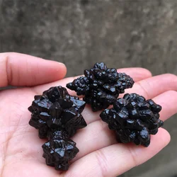 Refill Natural Egypt Black Diamond Irregular Prophecy Rock Carbonado Crystal Quartz Points Mineral Ore Healing Stone Home Decor