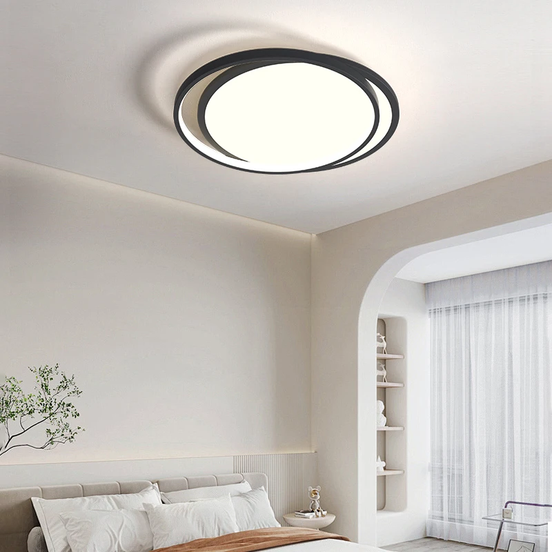 Atmosphere Ultra-thin Round Nordic Restaurant Balcony Indoor Lamps Simple Modern LED Ceiling Lamp Bedroom Lamp Living Room Lamp