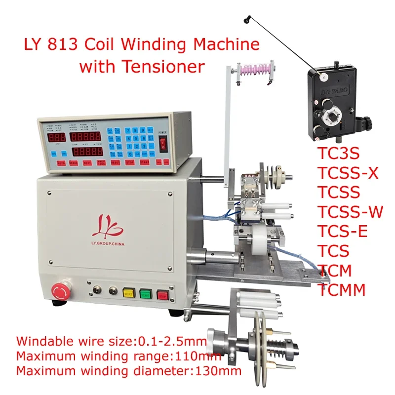 

LY 813 Automatic Coil Winder Winding Machine for New Energy Transformer and Integrated Copper Foil Wire with Tensioner TC3S TCM