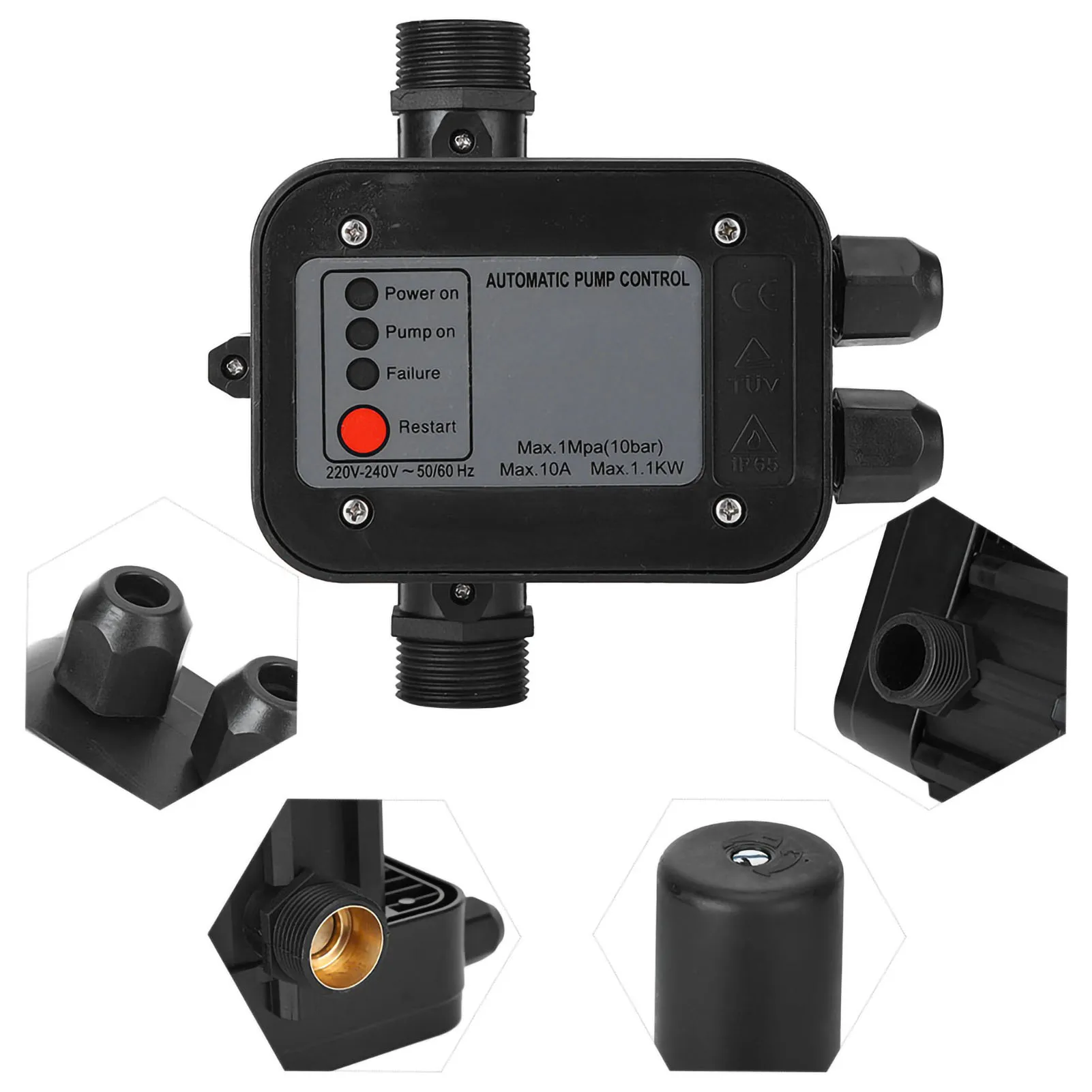 

Автоматический регулятор давления водяного насоса Самовсасывающий водяной насос Реле давления Автоматический регулятор давления 220 В