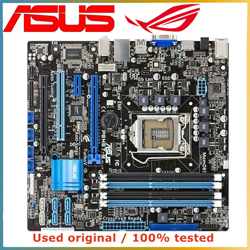 

For ASUS P8H67-M Computer Motherboard LGA 1155 DDR3 32G For Intel H67 P8H67 Desktop Mainboard SATA III PCI-E 3.0 X16