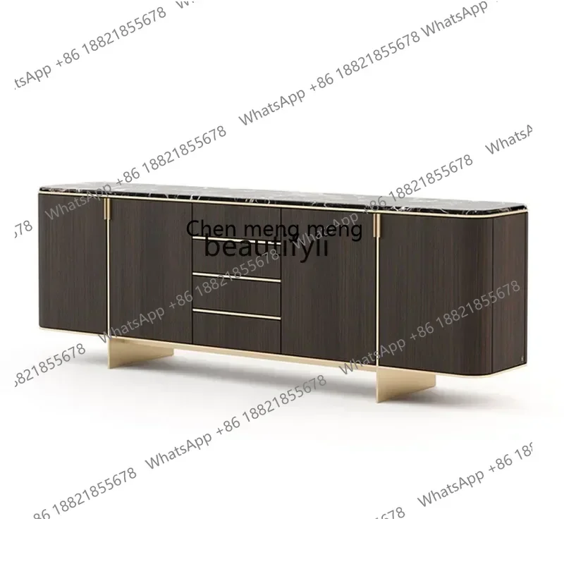 D178   Italian light luxury dining side cabinet living room  against the wall marble porch cabinet designer decorative locker
