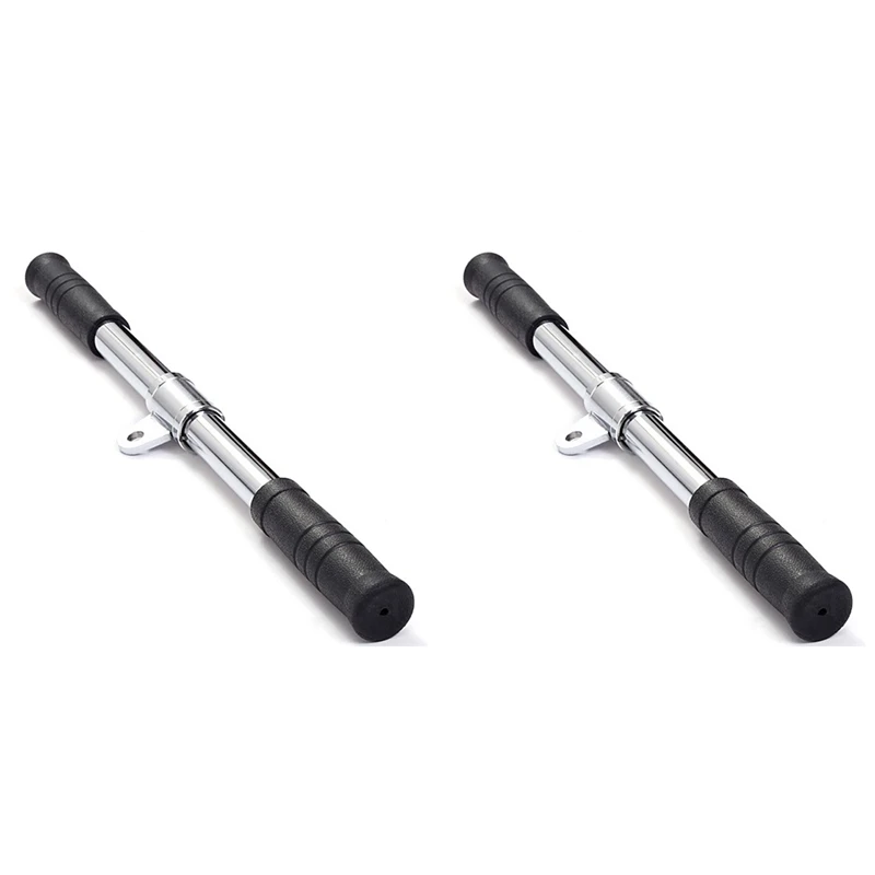 

2X Pull Down Bar Gym Rotating Straight Bar For Cable Machine Attachments Rowing Workout Biceps Gym Training Equipment