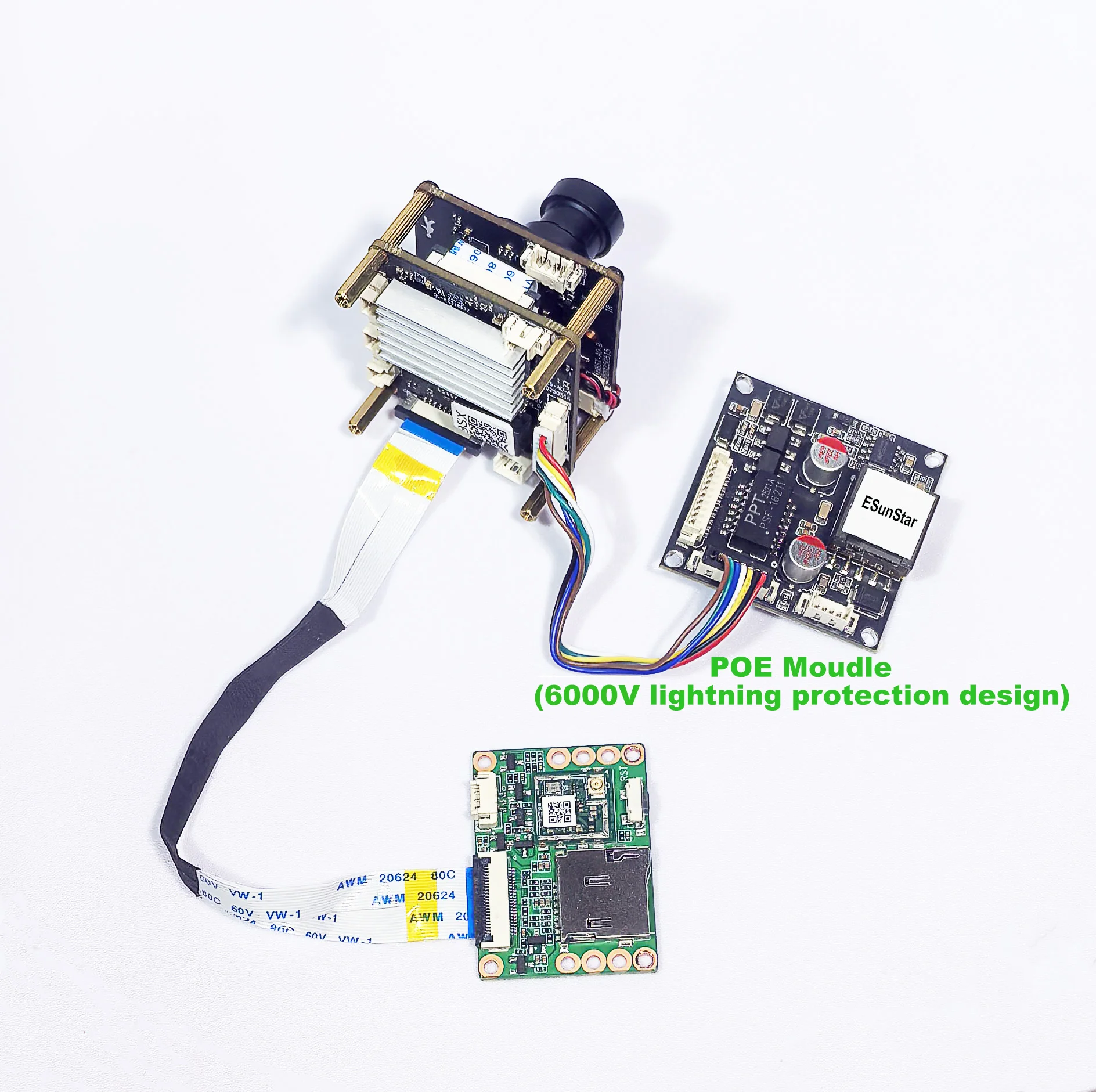 HiEasy 4K 8MP 30fps 3.6mm POE Wireless WiFi IP Camera Module ONVIF RTMP Passenger Flow Statistics Camera